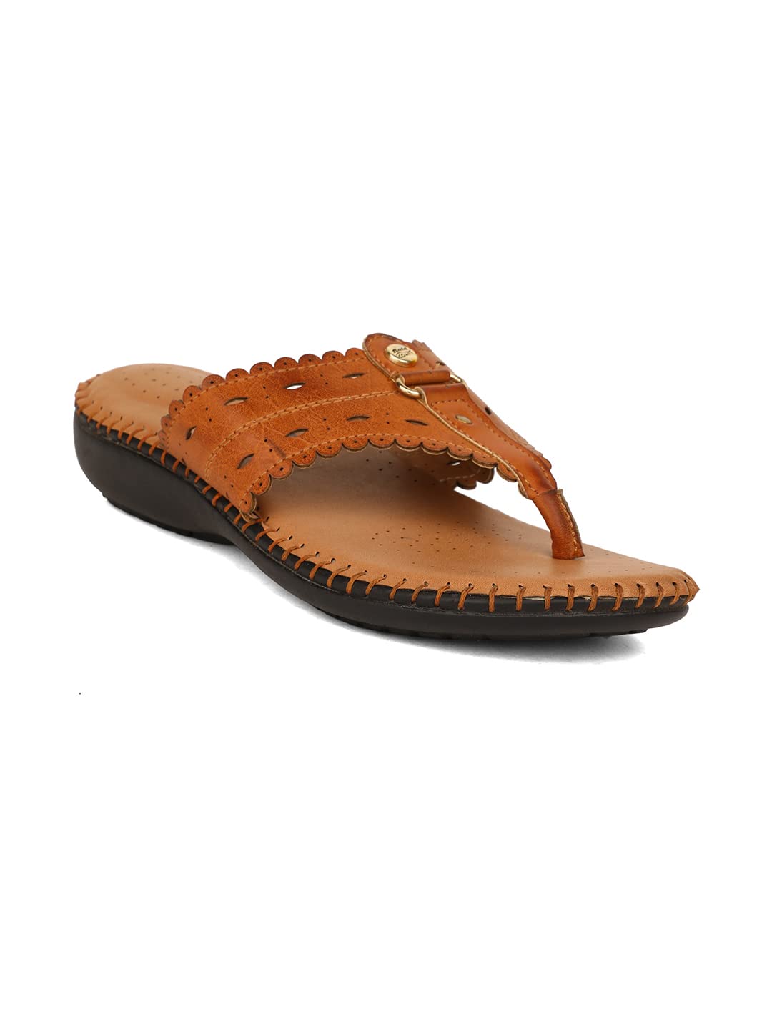 Bata Womens Solitaire Thong Sandals, (5713589), 4 Brown 4