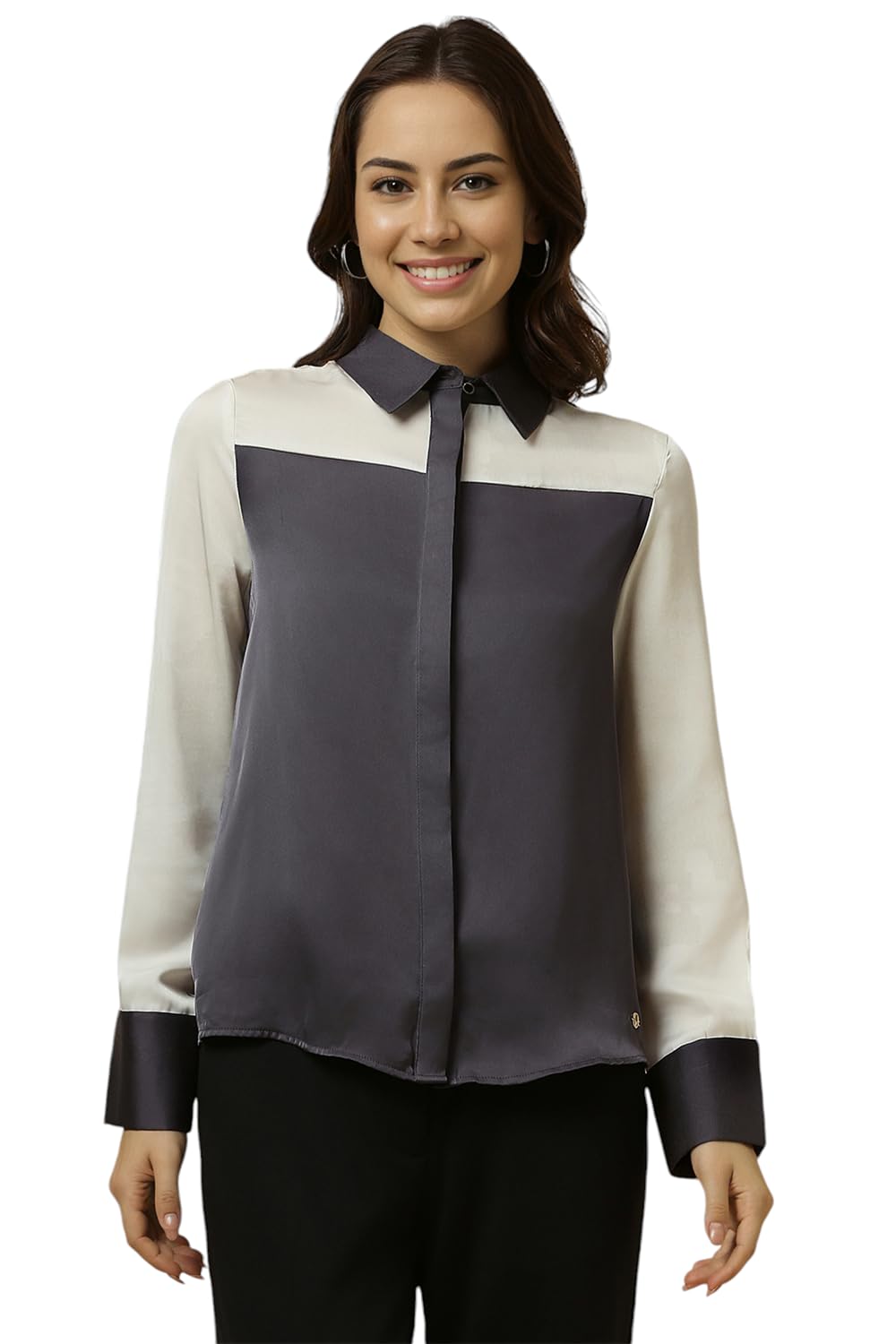 Allen Solly Women Regular Fit Formal Full Sleeve T-Shirt