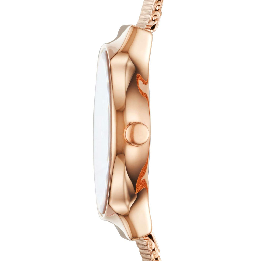 Skagen Women's Freja Lille Two-Hand Rose Gold Stainless Steel Mesh Band Watch (Model: SKW2665)