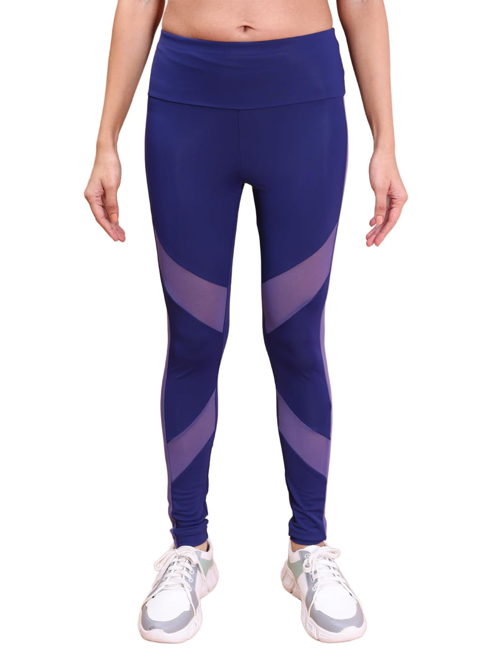 Rupa Colors Womens PLAYSURE Dry FIT Activewear Leggings | Stretchable Warp Knit Fabric | Breathable Mesh Self-Folding Waistband 