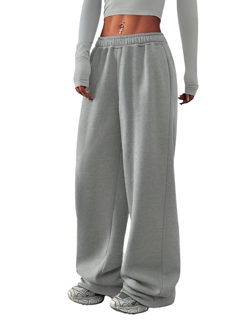 Dockstreet Loose Open Bottom Joggers/Loose Soft Casual Lowers/Casual Extra Open Bottom Lower Cotton For WomenextraLowPriceopen 32