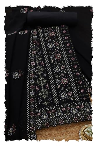Soch Women Georgette Unstitch Dress Material with Sequins