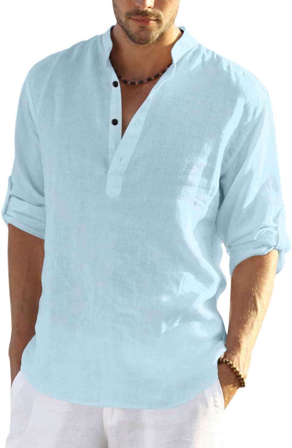 Zartha MenS Regular Fit Solid Pattern Cotton Polyester Blend Kurta With Spread Collar Long Sleeve And Standard Length | Shirt F