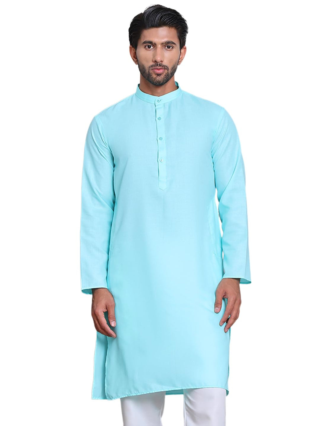 Jompers Mens Solid Cotton Kurta