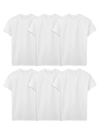 Fruit of the Loom Men's Eversoft Cotton Stay Tucked Crew T-Shirt, Big Man-6 Pack White, 3X_l