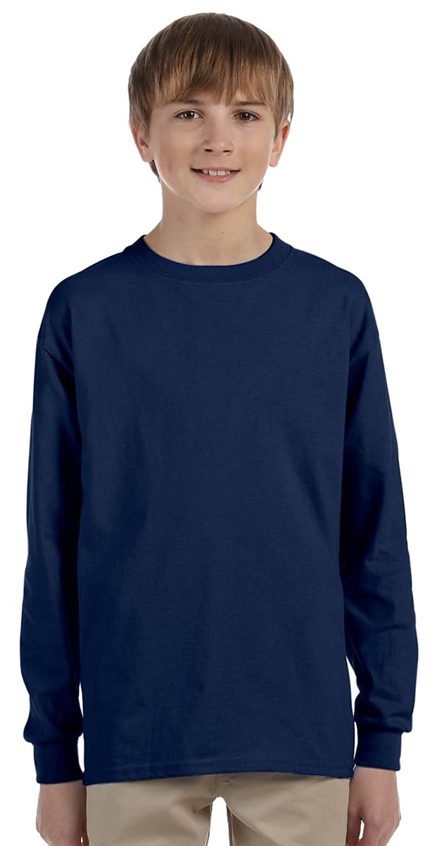 Youth DRI-POWER AcTIVE Long-Sleeve T-Shirt - FOREST gREEN - S(D0102HI3Y3g)