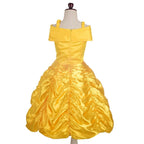 Dressy Daisy Girls' Princess Yellow Gold Ball Gown Birthday Party Fancy Dress Up Halloween Costume with Accessories