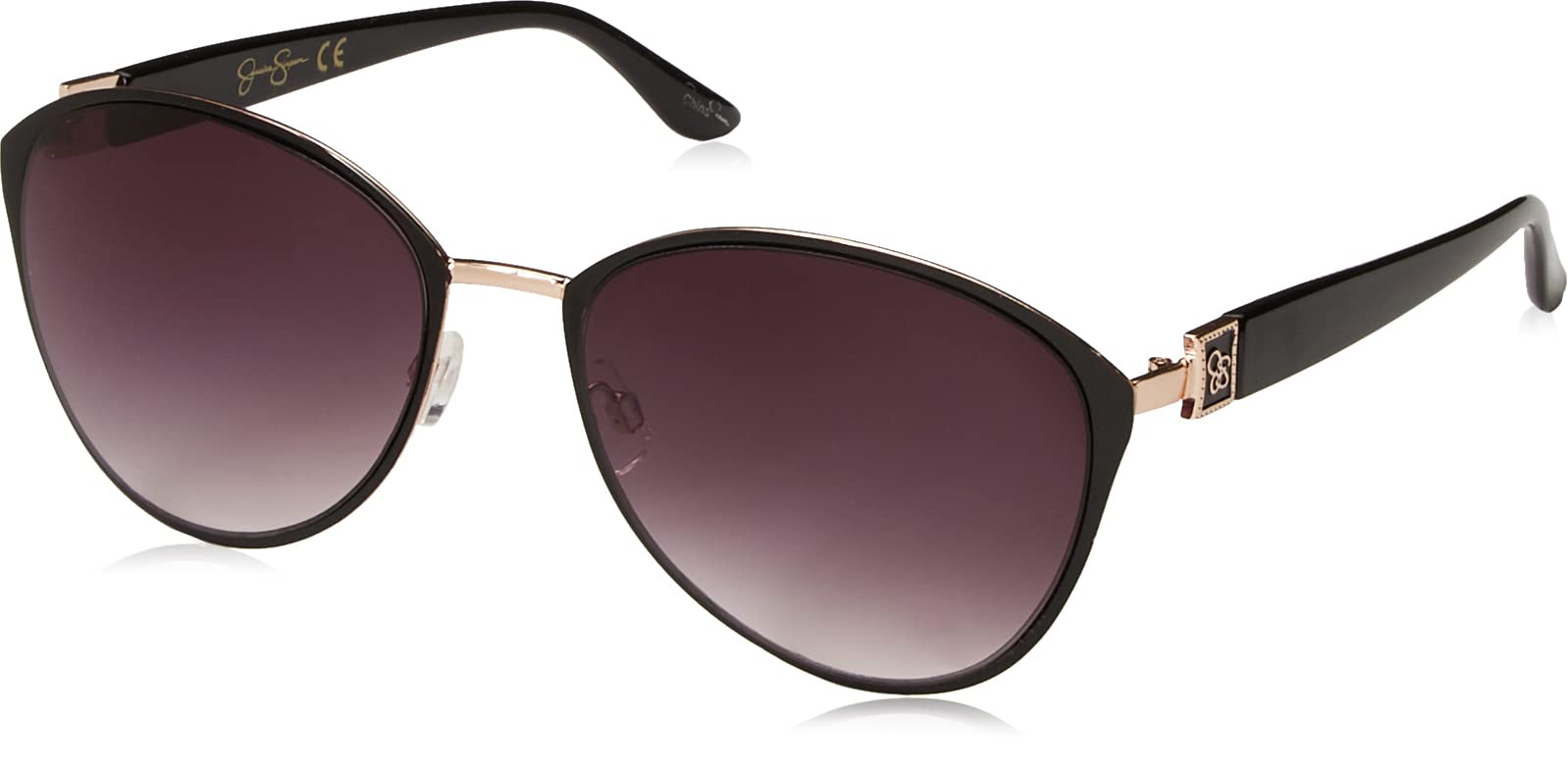 Jessica Simpson Women's J5329 Chic Metal Cat Eye Sunglasses with UV400 Protection - Glamorous Sunglasses for Women, 60mm