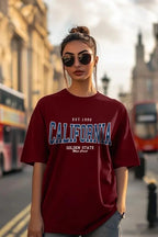 Juneberry Round Neck Drop Shoulder Round Neck Black & White Graphic Printed Pure Cotton Oversized Baggy Fit Half Sleeve T-Shirt
