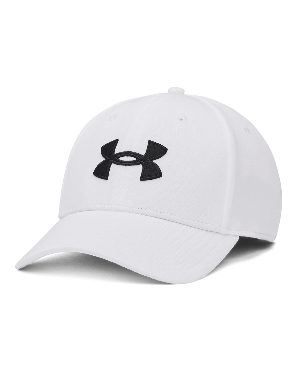 Under Armour Men's Blitzing Cap Stretch Fit, (100) White / / Black, X-Large/XX-Large
