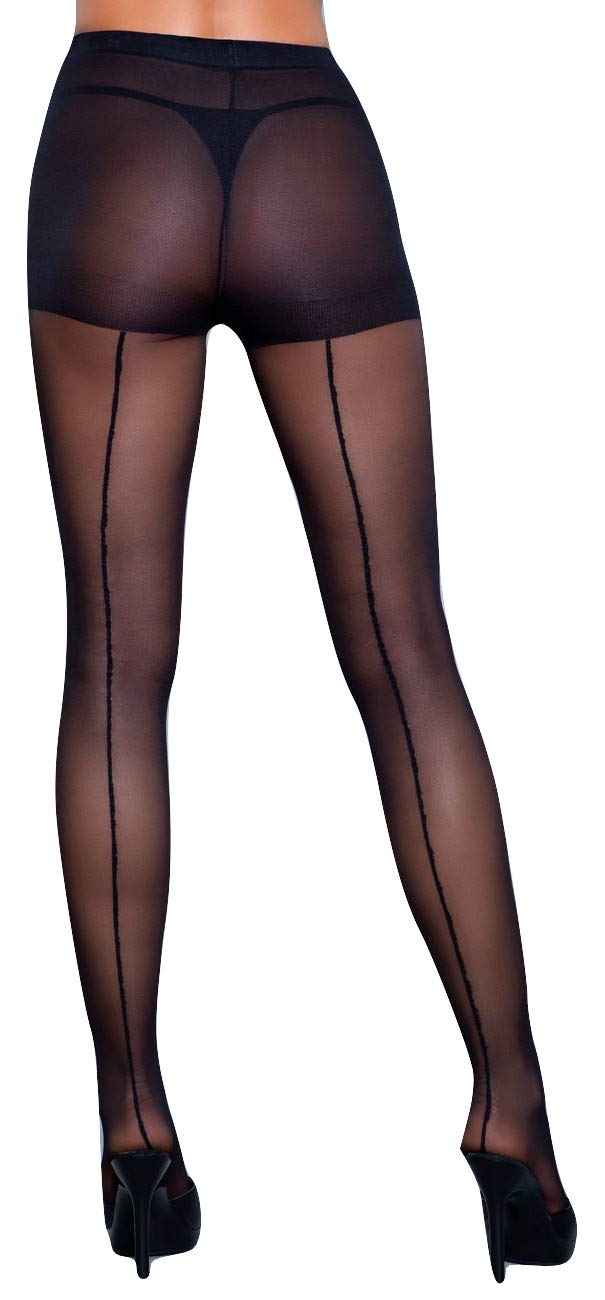 1926 Walk Right Out Pantyhose Black