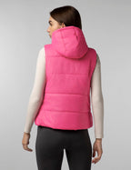 FYLTR Womens Sleeveless Puffer Jacket With Contrast Full Zipper - Hood With Contrast Lining | Side Pockets | Quilt Pattern | Ca
