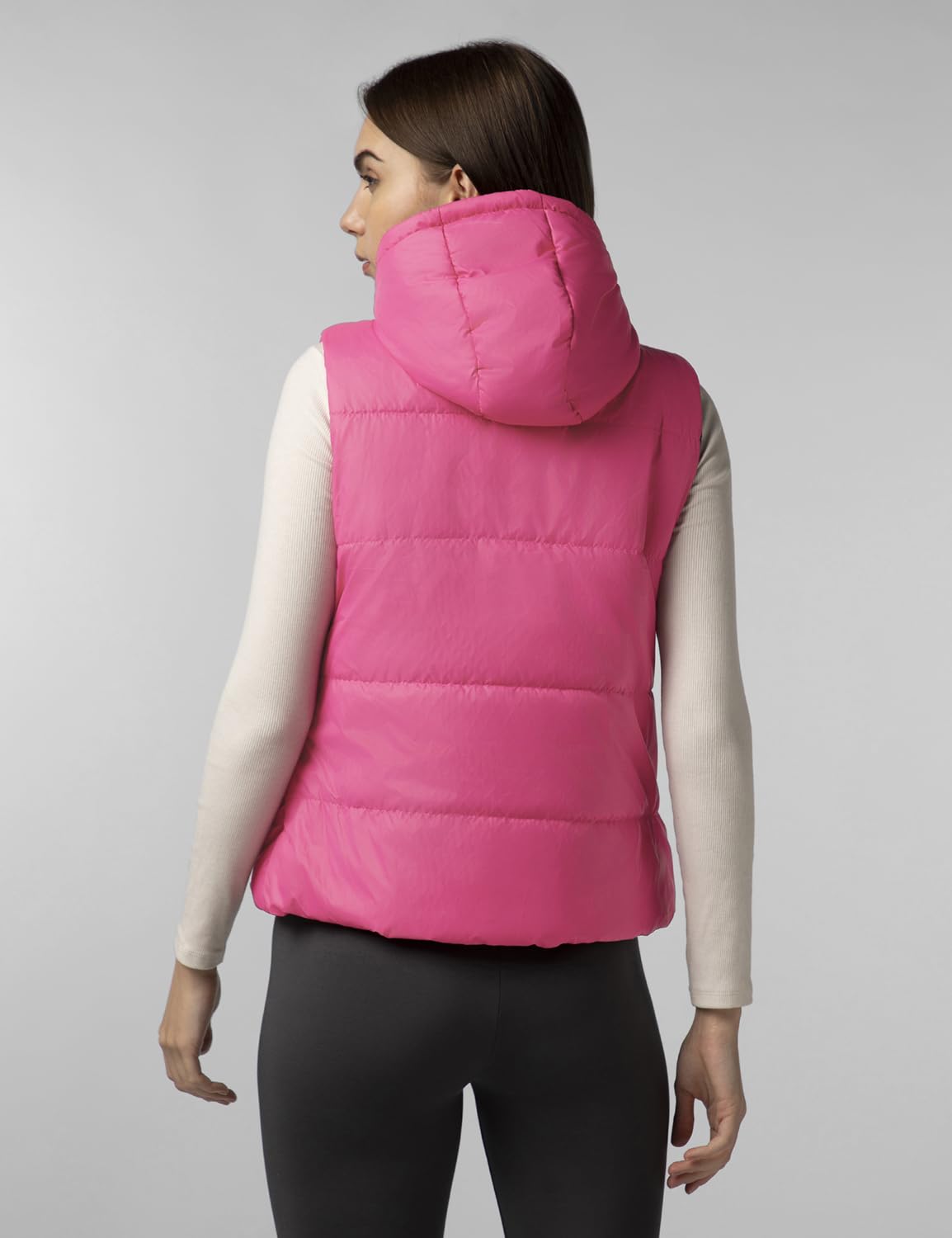 FYLTR Womens Sleeveless Puffer Jacket With Contrast Full Zipper - Hood With Contrast Lining | Side Pockets | Quilt Pattern | Ca