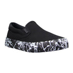 Lugz Women's Clipper Classic Slip-on Fashion Sneaker, Black/White Splatter, 8, M US