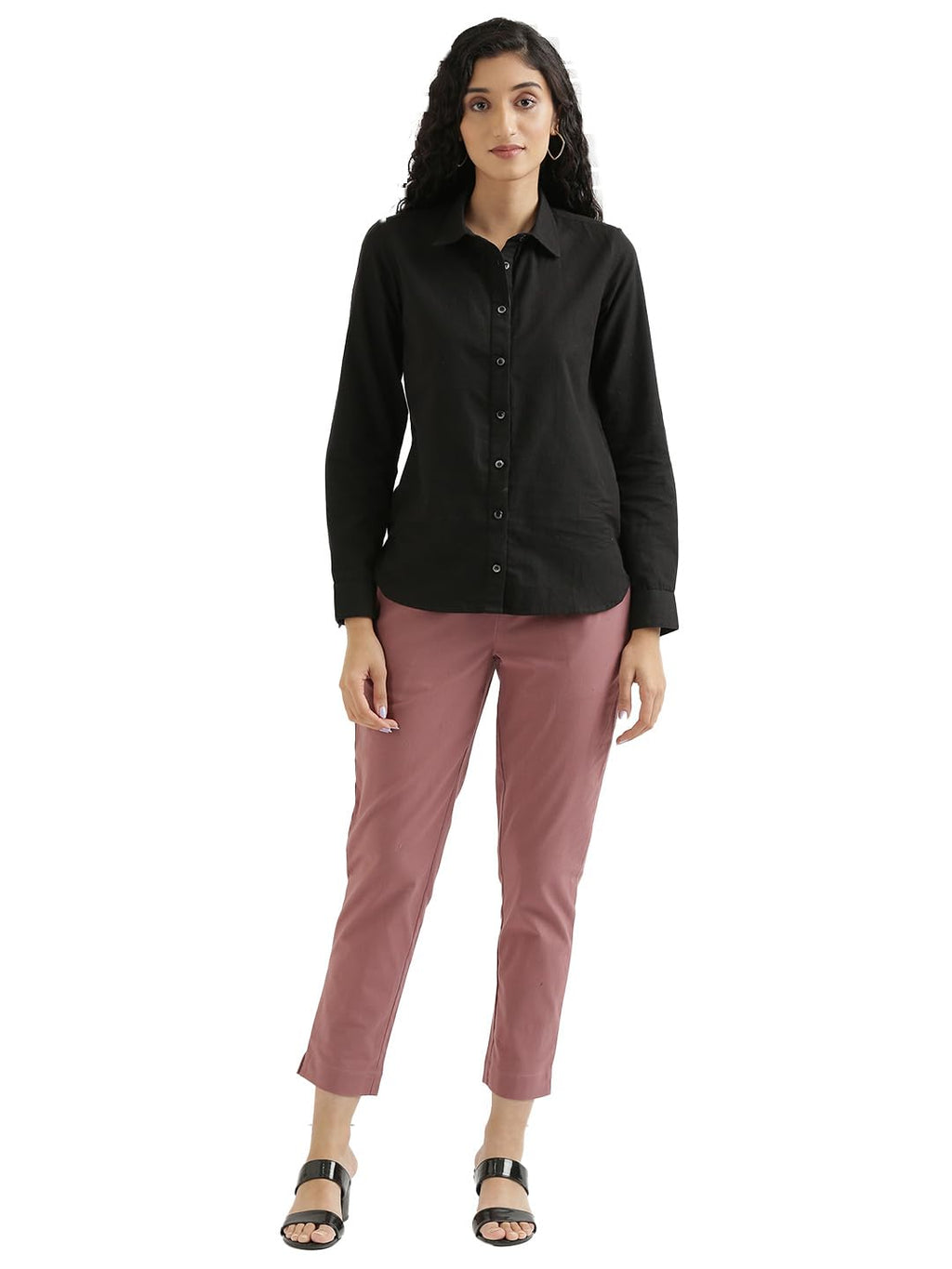 Digital Shopee Women Cotton Pant Stretchable Regular Slim Fit Trouser | Pocket Pants For Office | Cotton Casual Pant For WomenS