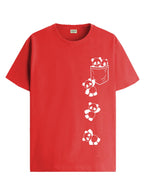 ADRO Mens Solid Regular Fit T-Shirt (RN24-POC-RD_Red