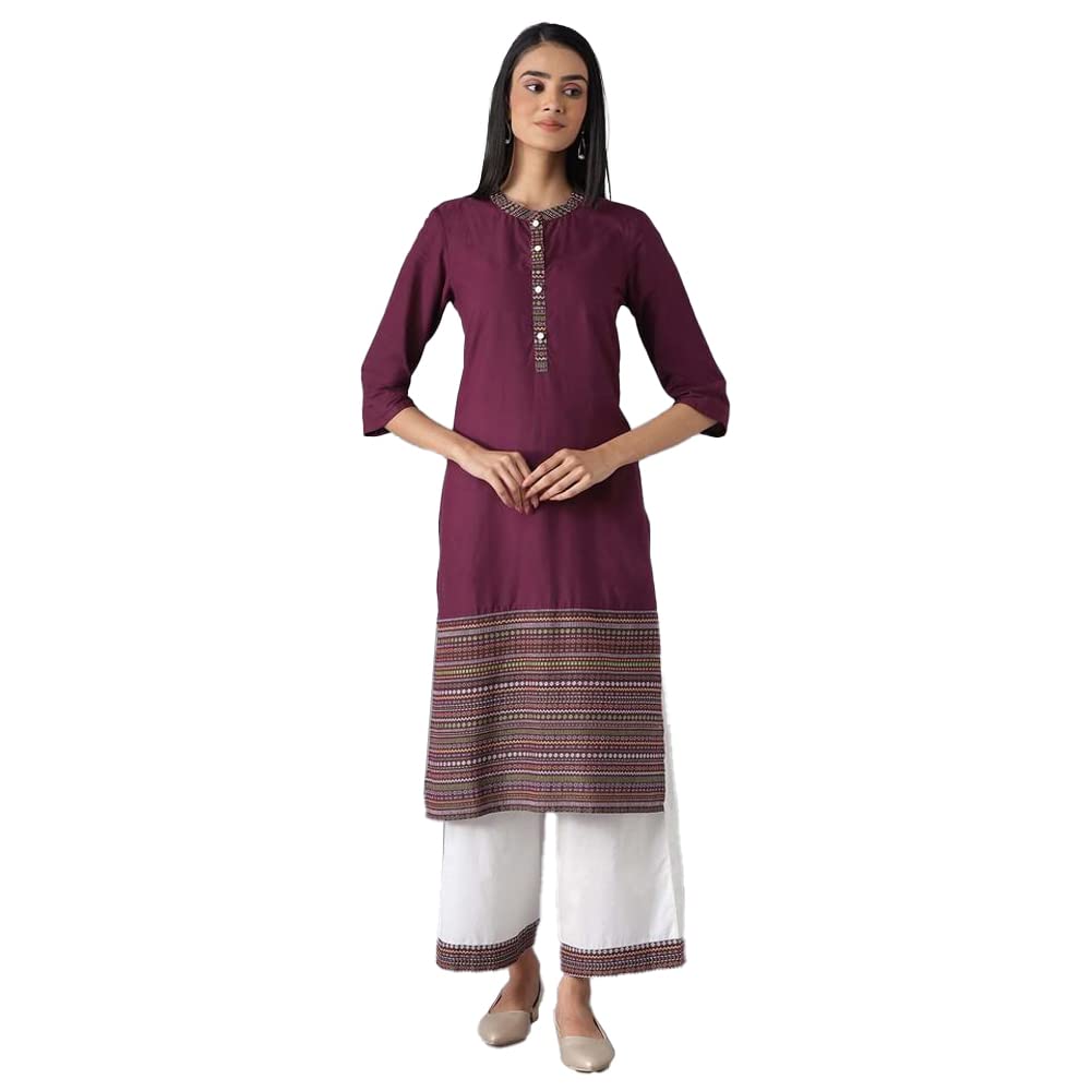 Aurelia Womens Cotton Kurta & Cullote (22FEAS12873