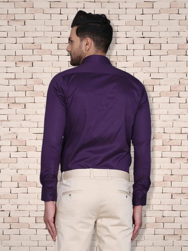 Tee Projekt Cotton Spread Collar Long Sleeve Shirt for Men Formal Shirt Casual Men Shirt