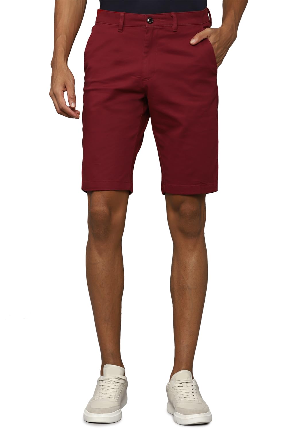 Allen Solly Men Slim Fit Solid Casual Cotton Chino Shorts