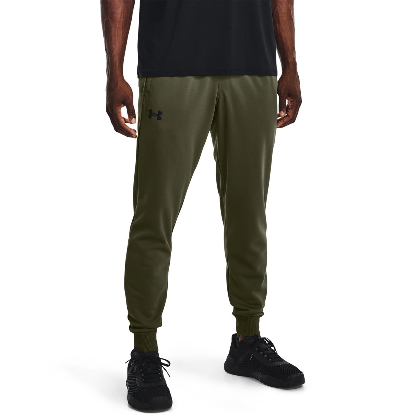 Under Armour Men's ArmourFleece Jogger, (390) Marine OD Green / / Black, Medium