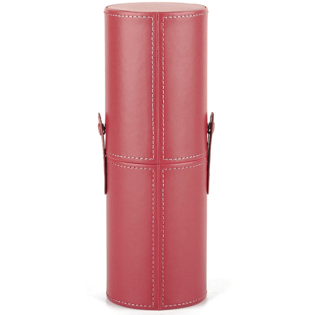 Narwey Makeup Brush Holder Travel Brushes Case Bag Cup Storage Dustproof for Women (Red)