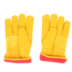 BlackCanyon Outfitters 84001XL Mens Leather Work Gloves Fleece Lined Cowhide Leather Truck Driving Gloves Yellow XL