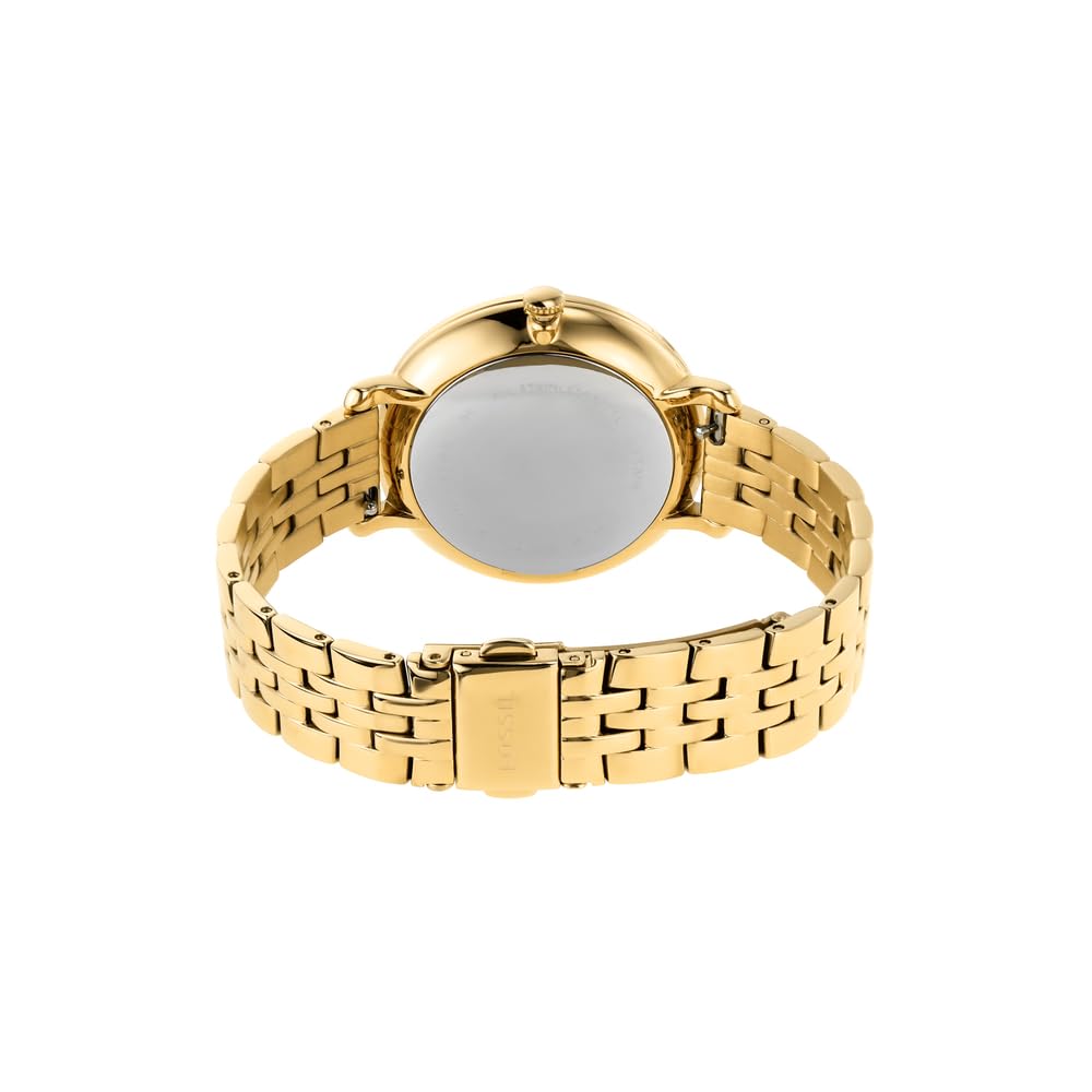 Fossil Women's Jacqueline Quartz Stainless Steel Multifunction Moonphase Watch, Color: Gold (Model: ES5167)