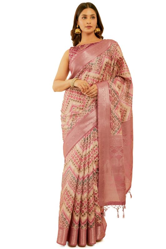 Soch Women Zari Woven Chanderi Jacquard Saree