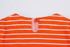 Youlebao Girls Cotton Long Sleeve Casual Cartoon Appliques Striped Jersey Dresses (6T, Orange Horse)