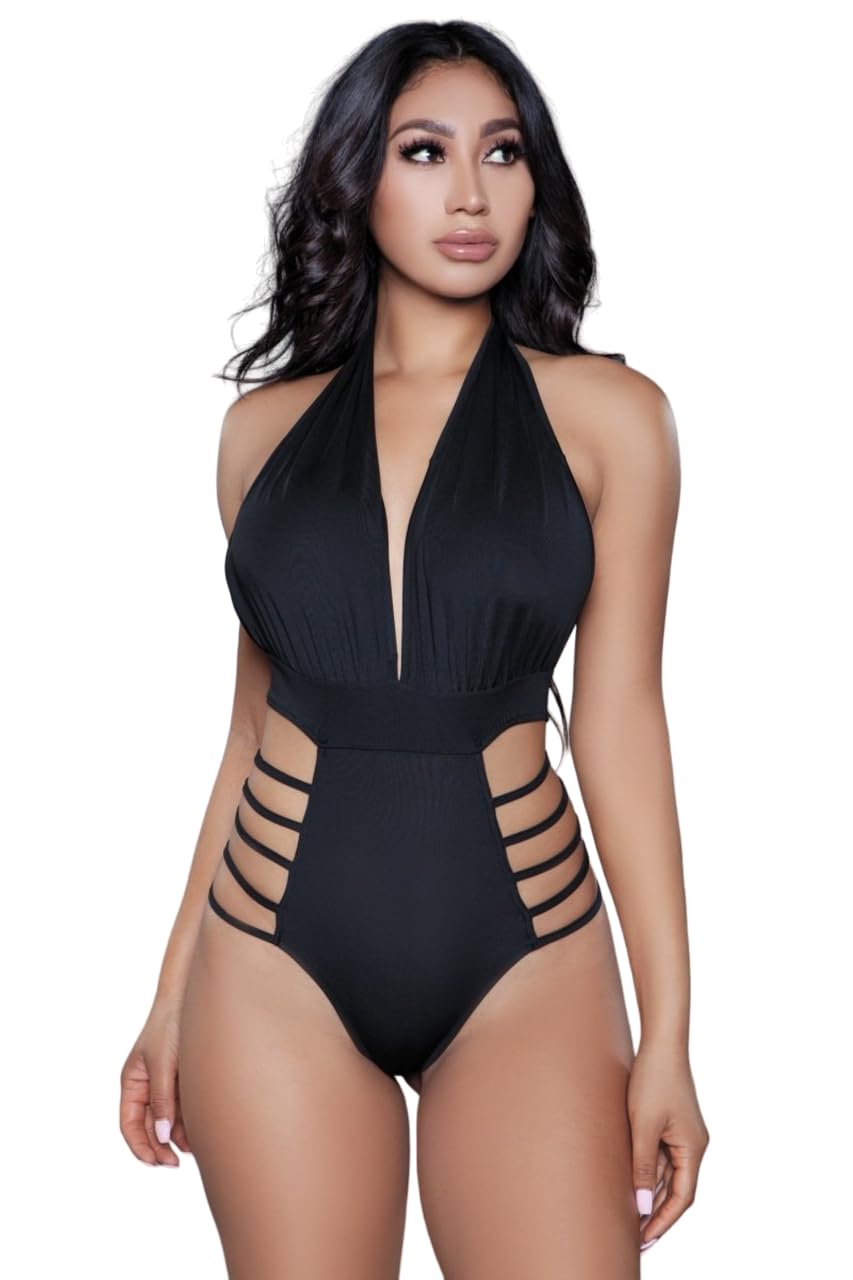 Be Wicked 1972 Willow Swimsuit, Black, X-Small