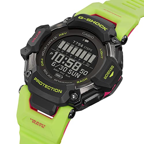 Casio Men's G-Shock Move GBD-H2000 Series, Multisport (Run, Bike, Swim, Gym Workout), GPS + Heart Rate Watch, Quartz Solar Assis
