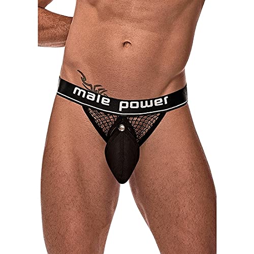 MP Cock Pit Net Cock Ring Jock Blk LX
