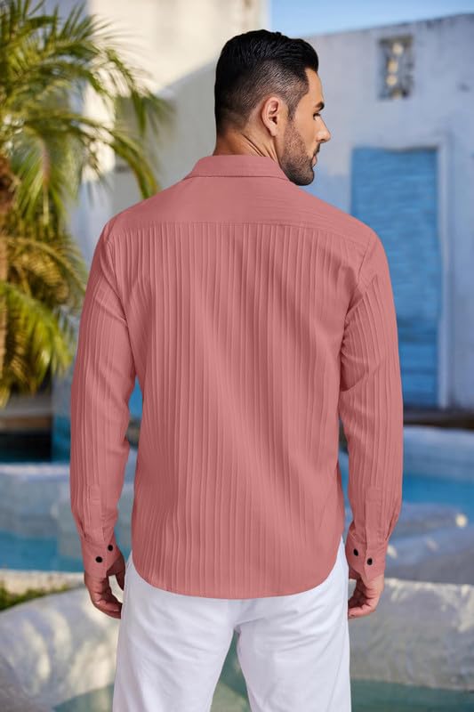 ROYALSCOUT Textured Shirts for Men || Casual Shirt for Men || Shirt for Men|| Men Stylish Shirt || Men Fancy Shirt || Men Full S