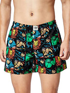 The Souled Store|Official Marvel: Comics Mens And Boys Boxer| Regular Fit Graphic Printed|100% Cotton Poplin Black Color Boxer S