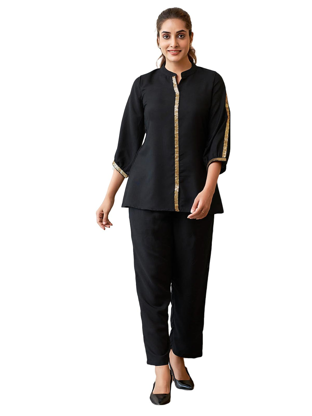 Selvia Womens Co-ords Set|Rayon Blend Top and Trouser Set|Casual Co-ords Set for Women|Two Piece Co-ord Set|Top & Pant Set(642C