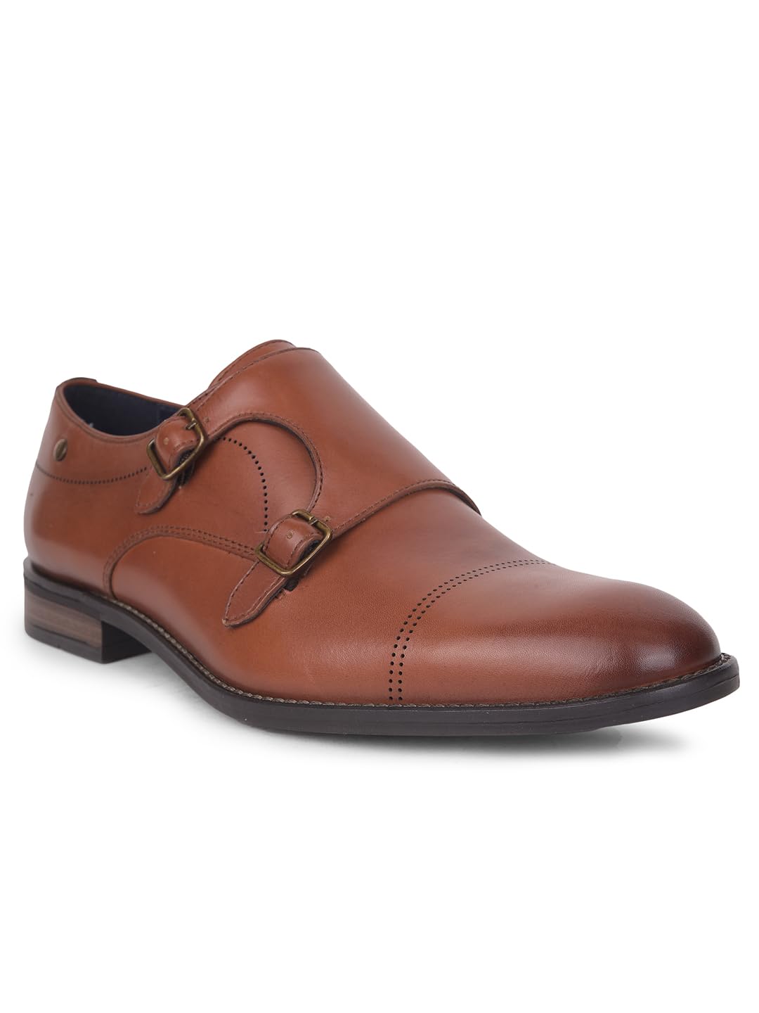 Hush Puppies Mens Bryson Brouge Monk Tan Formal Shoes  8 UK (8543119) 8