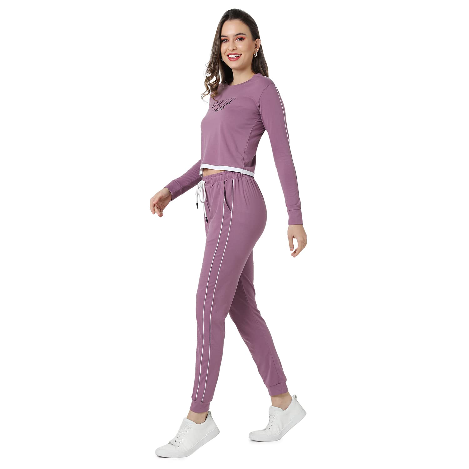 Campus Sutra Women Solid Stylish Casual Co-Ord Set(Ssmr22_Cswssco5042)