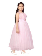 Aarika Girls Nylon Classic Maxi Dress (G-16551_Pink