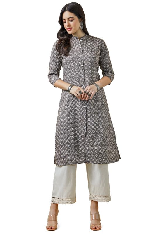 Soch Women Rayon Princess Cut Abstract Print Kurta