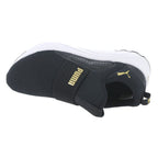 PUMA Women's Softride Sophia Slip On Sneaker Blk/Gld 6 Medium US