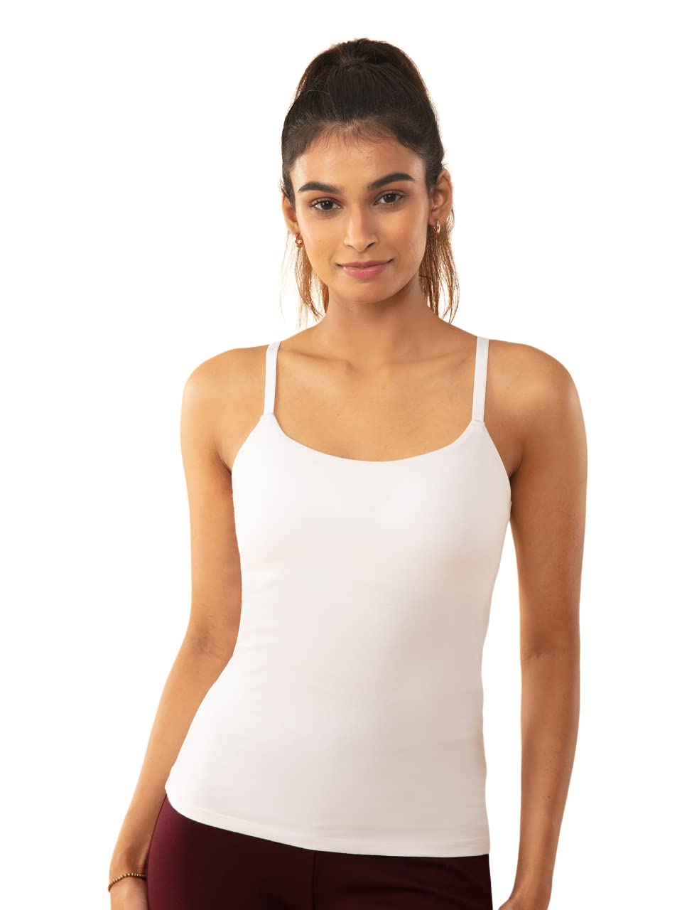Nykd Cotton Everyday Bramisole For Women - Camisole With In-Built Bra, Padded & Moulded Cups, Adjustable Straps Bramisole, Nyc00