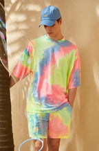 OM SAI LATEST CREATION Lycra Unisex Night Dress||Tie-Dye Night Wear Beach Wear Summer Wear Short Pajama Set||Sleepwear Loungewea