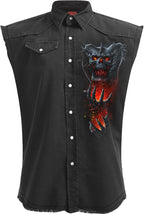 Spiral - Death Embers - Sleeveless Stone Washed Worker Black - 4XL