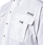 columbia Mens Bahama II UPF 30 Short Sleeve PFg Fishing Shirt, White, 3X