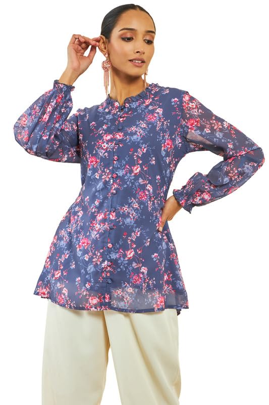 Soch Women Georgette Floral Print T-Shirt