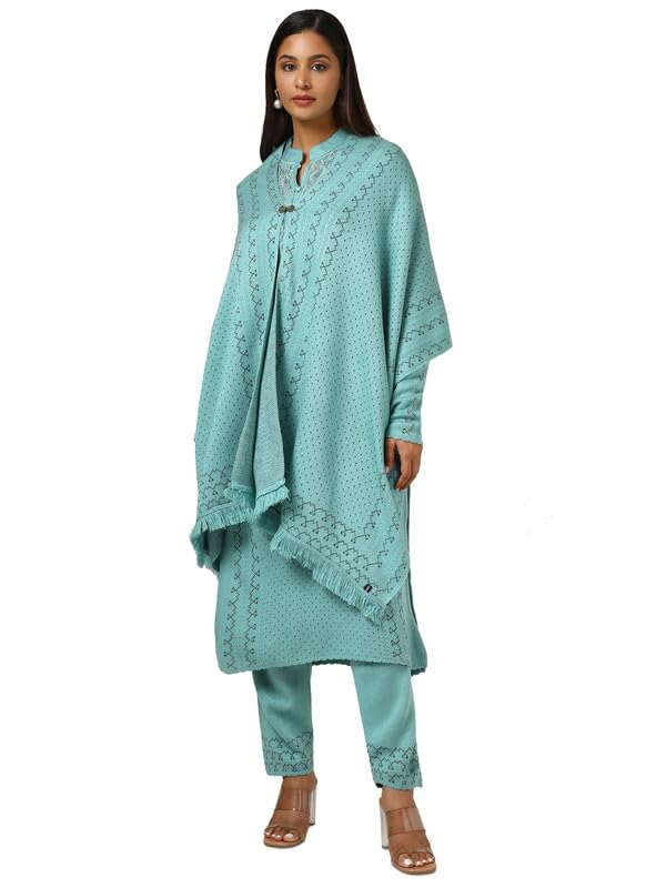 Soch Women Acrylic Woven Design Suit Set with Thread Work