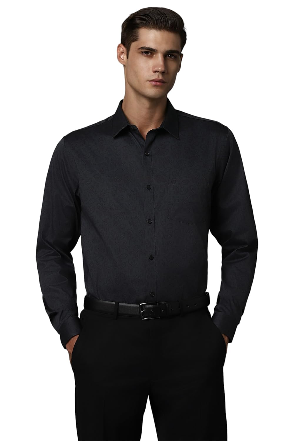 Allen Solly Men Slim Fit Printed Formal Cotton Full Sleeve Shirt