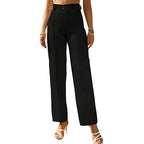 ROYALICA Womens High-Waisted Pant |Bell Bottom Trendy Retro-Chic Trousers - Perfect for Every Occasion (XL, Black)