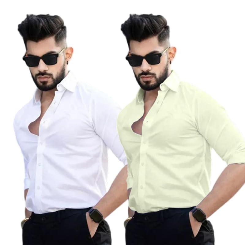 Pinkmint Cotton Blend Casual Shirt for Men Combo Shirt for Formal Wear, Regular Home Wear