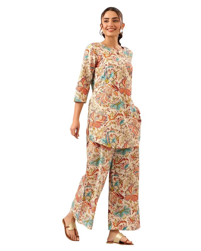 I Enterprise Women'S Cotton Tunic Knee-Length Dress (Y1_Inco-038_Multicolor3